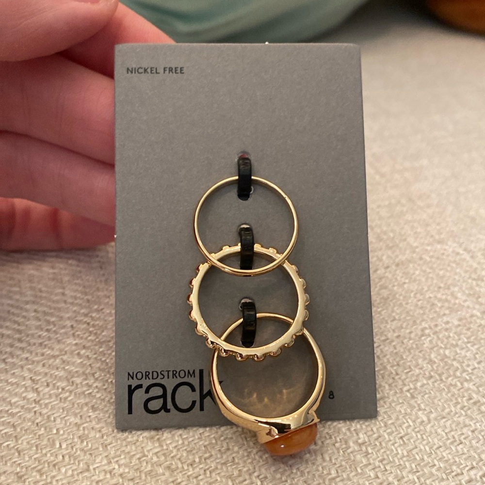 New- gold stacking ring set Nordstrom, size 8